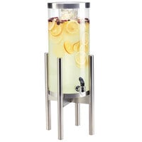 Cal-Mil 3565-3-55 3 Gallon Round Beverage Dispenser with Stainless Steel Base and Ice Chamber