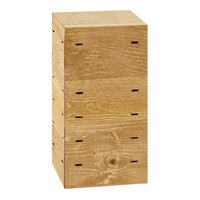 Cal-Mil 3627-99 Madera Rustic Pine Square Crate Riser - 9" x 9" x 18"