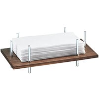 Cal-Mil 3718-49 Mid-Century 10 inch x 5 1/2 inch x 3 1/2 inch Napkin Holder with Chrome Frame