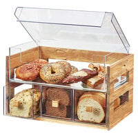 Cal-Mil 3624-99 Madera Rustic Pine 2 Tier Bread Display Case - 20 1/8 inch x 12 3/4 inch x 13 1/8 inch