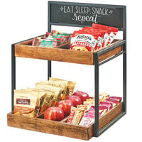 Cal-Mil 3607-13 Two Tier Merchandiser with Chalkboard Sign - 15 inch x 14 inch x 19 inch