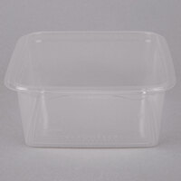 Fabri-Kal GS6-1 Greenware 32 oz. 1-Compartment Clear PLA Plastic Compostable Container - 50/Pack