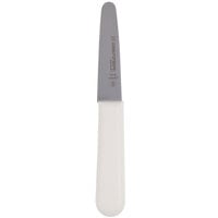 Dexter Russell 10453 Sani-Safe 3 3/8 inch Clam Knife with White Textured Poly Handle