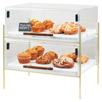 Cal-Mil 3706-1813-46 Mid-Century 19 1/2" x 13 1/2" x 18" Pastry Case with Brass Frame