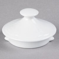 Tuxton CHT-170L Chicago Bright White China Teapot Lid - 12/Case