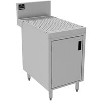 Advance Tabco PRSCD-24-12-M Prestige Series Enclosed Stainless Steel Drainboard Cabinet with Door and Shelf - 12 inch x 30 inch