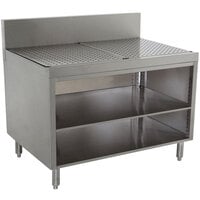 Advance Tabco PRSCO-19-36-M Prestige Series Open Stainless Steel Drainboard Cabinet with Shelf - 36" x 25"