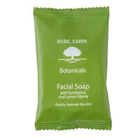 Basic Earth Botanicals Hotel and Motel Wrapped Facial Soap 0.705 oz. Bar - 400/Case