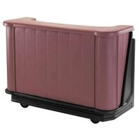Cambro BAR650DX189 Two-Tone Brown Mahogany Cambar 67 inch Portable Bar with 7-Bottle Speed Rail, Cold Plate, and Pre-Mix System