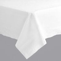 Hoffmaster 210130 54 inch x 108 inch White Cellutex Tissue / Poly Paper Table Cover - 25/Case