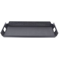 GET RST-1523-BK 21 1/4 inch x 15 1/4 inch Black Plastic Non-Skid Room Service Tray