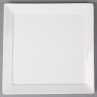 10 Strawberry Street WEL-11SQ Whittier Elite 10" White Square Porcelain Plate - 24/Case