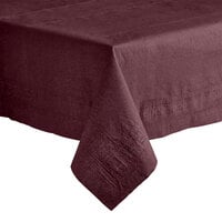 Hoffmaster 220624 54" x 108" Cellutex Burgundy Tissue / Poly Paper Table Cover - 25/Case