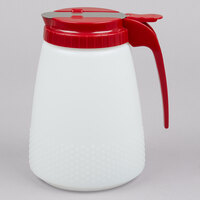 Tablecraft 748R 48 oz. Red Polyethylene All Purpose Dispenser with ABS Top