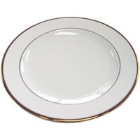 CAC GRY-16 Golden Royal 10 1/2 inch Bright White Round Porcelain Plate - 12/Case
