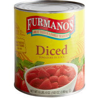 Furmano's #10 Can Diced Tomatoes with Juice - 6/Case