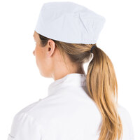 Chef Revival Customizable White Mesh Top Baker's Skull Cap / Pill Box Hat - Regular Size