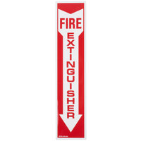 Buckeye Fire Extinguisher Adhesive Label - Red and White, 18 inch x 4 inch