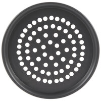 American Metalcraft SPHC2009 9" x 1/2" Super Perforated Hard Coat Anodized Aluminum Tapered / Nesting Pizza Pan