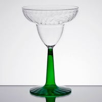 Fineline Flairware 2312-GRN 12 oz. 2-Piece Plastic Margarita with Green Base   - 96/Case