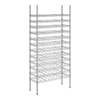 Regency 14" x 36" 12 Shelf 96-Bottle Wire Wine Rack with 74" Posts