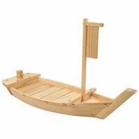 36 inch Wood Boat Serving Display
