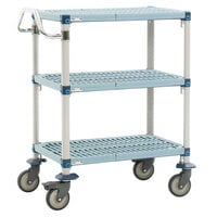 Metro MQUC1830G-25 MetroMax Q Utility Cart with 5 inch Polyurethane Casters 18 inch x 30 inch