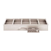 Wells 5P-MOD500D 5 Pan Drop-In Hot Food Well with Drains - Infinite Control