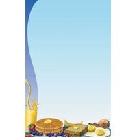 8 1/2 inch x 11 inch Menu Paper - Breakfast Themed Table Setting Design Left Insert - 100/Pack