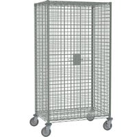 Metro SEC55EC Chrome Mobile Standard Duty Wire Security Cabinet - 52 3/4 inch x 27 1/4 inch x 68 1/2 inch