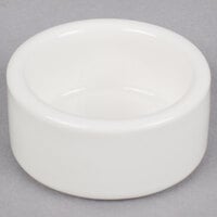 American Metalcraft PSLT2 1.1 oz. White Round Porcelain Salt and Pepper Dish