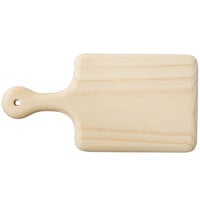 American Metalcraft BB816 16 inch x 8 inch x 3/4 inch Rubber Wood Charcuterie Board with Handle