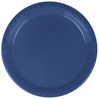Creative Converting 28113711 7 inch Navy Blue Plastic Plate - 240/Case
