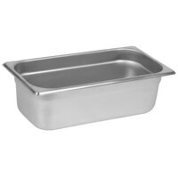 Stainless Steel Two-Third-Size Steam Table Pan 6"H 24 Gauge 
