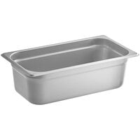 Choice 1/3 Size 4 inch Deep 24 Gauge Anti-Jam Stainless Steel Steam Table / Hotel Pan