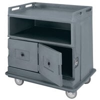 Cambro MDC24191 Granite Gray Beverage Service Cart with 2 Doors - 44 1/2 inch x 30 inch x 44 inch