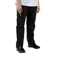 Chef Revival Women's Black Cargo Chef Pants - Small