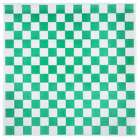 Choice 15" x 15" Green Check Deli Sandwich Wrap Paper - 1000/Pack