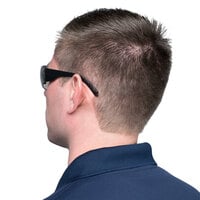 Scratch Resistant Safety Glasses / Eye Protection - Black with Indoor / Outdoor Lens for Overhead Work
