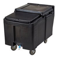 Cambro ICS175L110 SlidingLid™ Black Mobile Ice Bin - 175 lb. Capacity