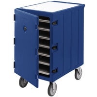 Cambro 1826LTC3186 Camcart Navy Blue Mobile Cart for 18" x 26" Sheet Pans and Trays