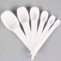 Rubbermaid FG8316ASWHT 6-Piece White Plastic Measuring Spoon Set