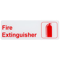 Fire Extinguisher Sign - Red and White, 9" x 3"