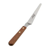 Ateco 1383 5 inch Blade Tapered Offset Baking / Icing Spatula with Wood Handle