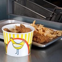 Choice 85 oz. Chicken Bucket with Lid - 25/Pack