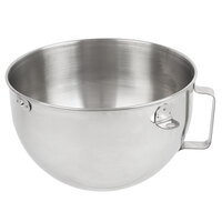 KitchenAid KN25WPBH Polished Stainless Steel 5 Qt. Mixing Bowl with Handle for Stand Mixers