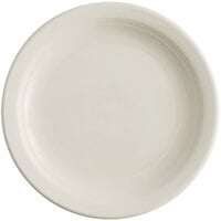 Acopa 7 1/4" Ivory (American White) Narrow Rim Stoneware Plate - 36/Case