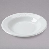Tuxton YPD-084 Sonoma 9 oz. Bright White Embossed Rim China Soup Dish - 24/Case