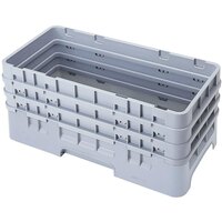 Cambro HBR712151 Soft Gray Camrack Half Size Open Base Rack with 3 Extenders
