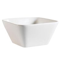 CAC PLT-B6 Bone White 22 oz. Square Porcelain Bowl - 36/Case